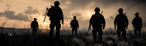 Soldiers at sunset